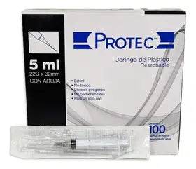 JERINGA PROTEC 5ML 22G X 32MM CAJA C/100 PZAS