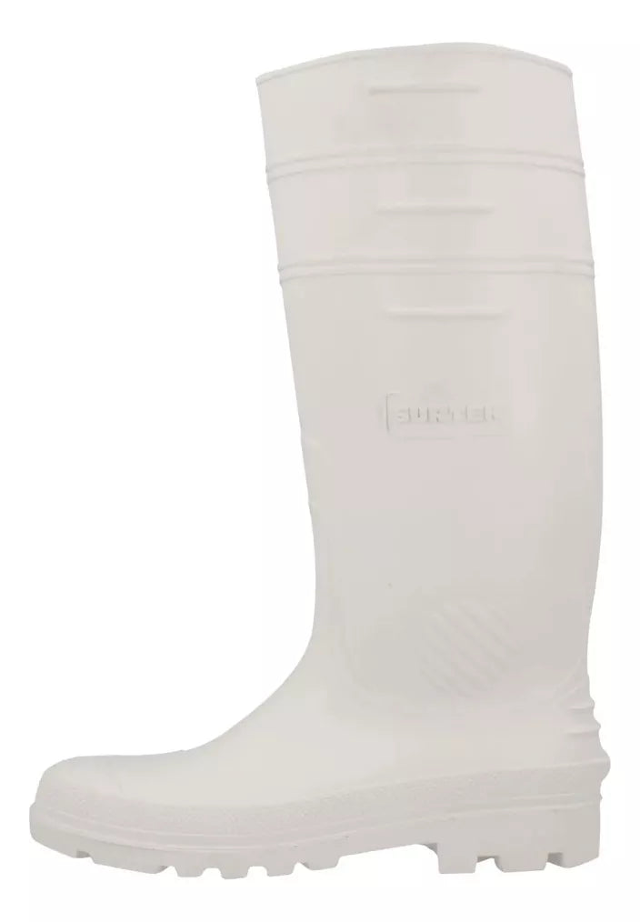 Botas Plasticas Sanitarias Surtek 27 Cm Pvc Blancas