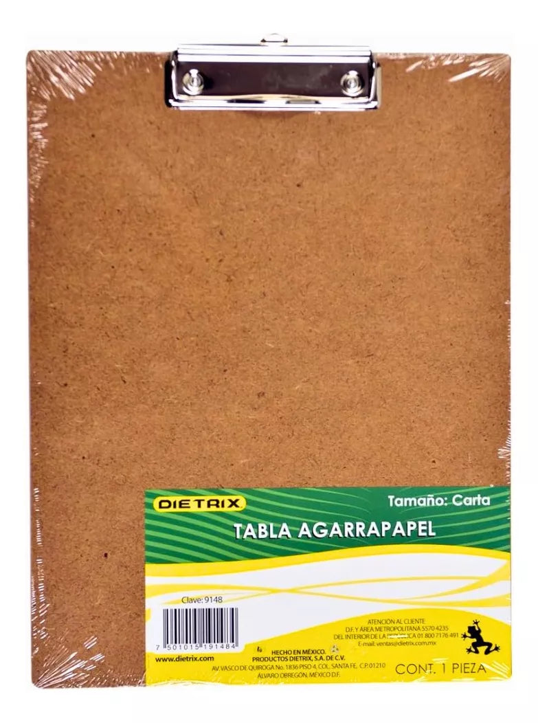 2 Tablas Agarra Papel Dietrix 9148 Tamaño Carta Madera