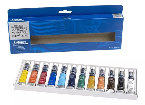 Juego Acuarelas Cotman Winsor & Newton 8ml 12 Tubos