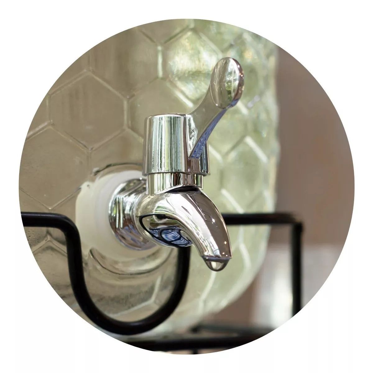 Vitrolero Vidrio Dispensador Mason Bebidas Base Grande 8lts