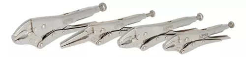 4 Piezas Pinzas Presion Urrea Acero Color Plateado