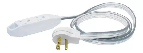 Extension Electrica Surtek Aterrizada Plana 1 M Color Blanco