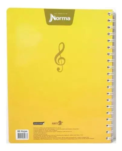Cuaderno Profesional Norma 80 Hojas Pautado Doble Arillo