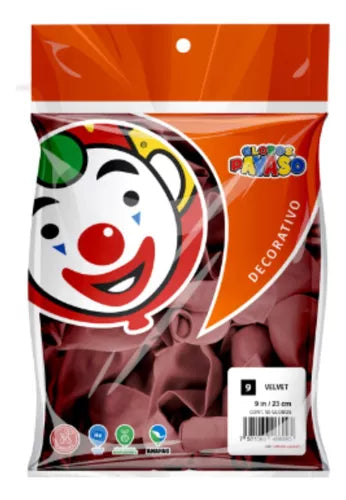 50pz Globos Payaso Estilo Vintage N°9 Decoración Retro Party