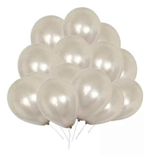 50pz Globos Payaso Perla Blanco N° 12 Decoracion Fiestas