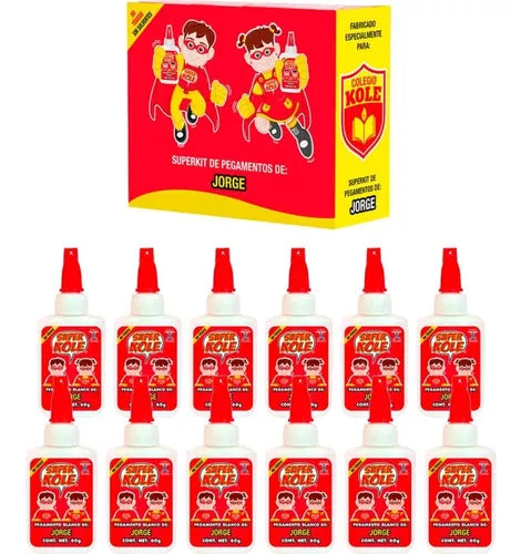 12 Pegamento Super Kole Blanco Kolaloka 30g Escolar No Toxic