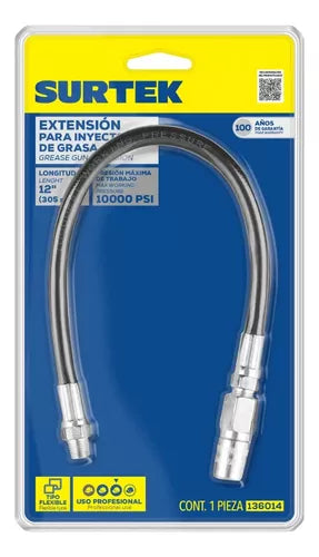 Extension Tipo Flexible Inyector Grasa Surtek 12''