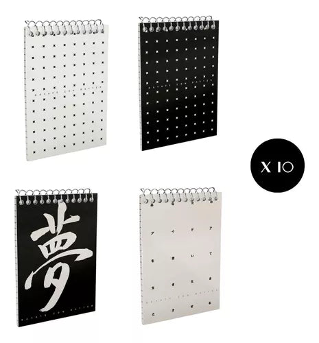 Pack 10 Mini Libreta Apuntes Block Rayter 40h Dif. Diseños
