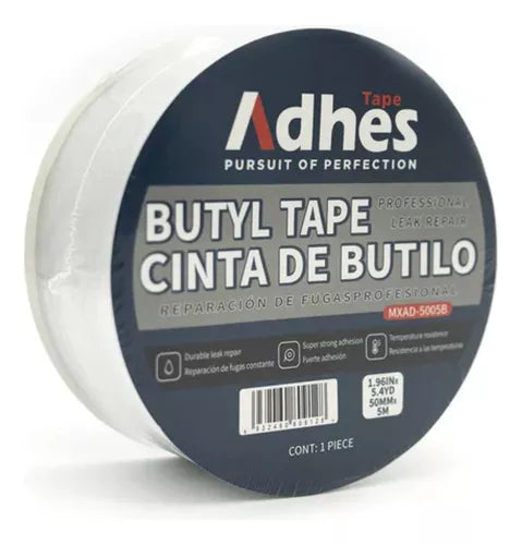 Cinta Butilo Adhes Reparacion Contra Agua 50mm X 5m