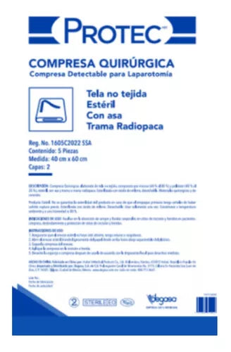 Compresa Esteril Protec Tela No Tejida Gasa Quirurgica