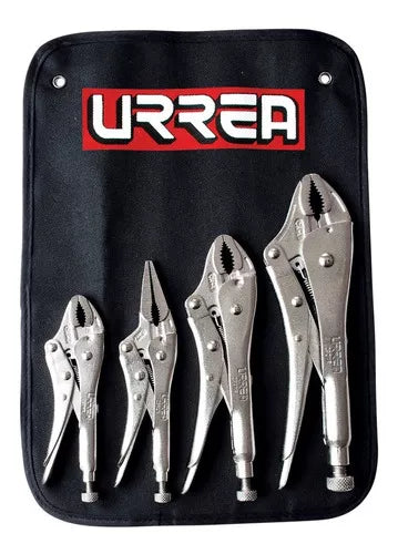 4 Piezas Pinzas Presion Urrea Acero Color Plateado