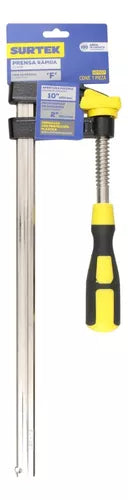 Prensa Rapida Tipof Surtek 10'' Cabeza Plastica Barra Hierro