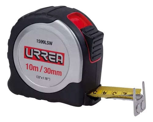 Flexometro Carcasa Acero Inoxidable Urrea 10m X 30 Mm