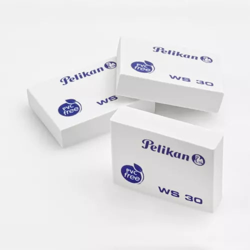 Gomas Borrador Plástica Ws30 Blanca Lápiz Escolar Pelikan 4 Piezas