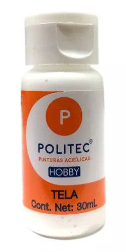 Pintura Acrilica Politec Hobby Tela 30ml Acaba Suave - MarchanteMX