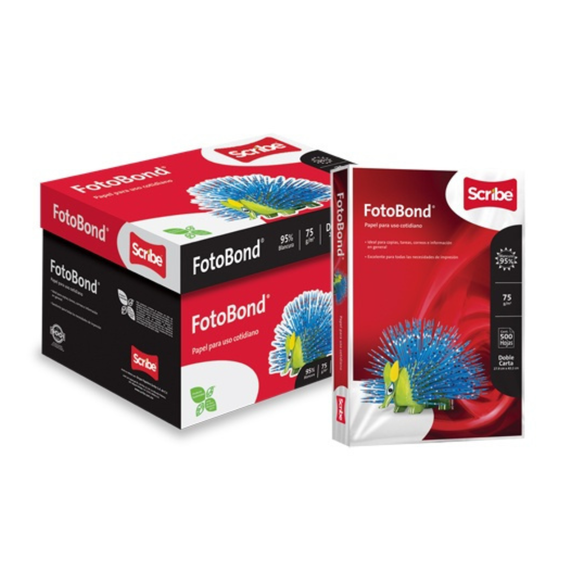 Caja con 5000 Hojas Papel Fotobond Scribe Blanco Carta Impresión