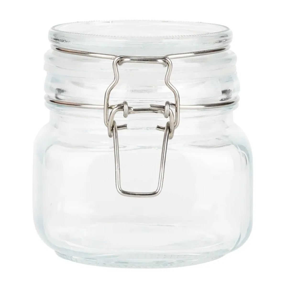 Contenedor Vidrio Hermético Tapa Clip 500 Ml Frasco Brocal