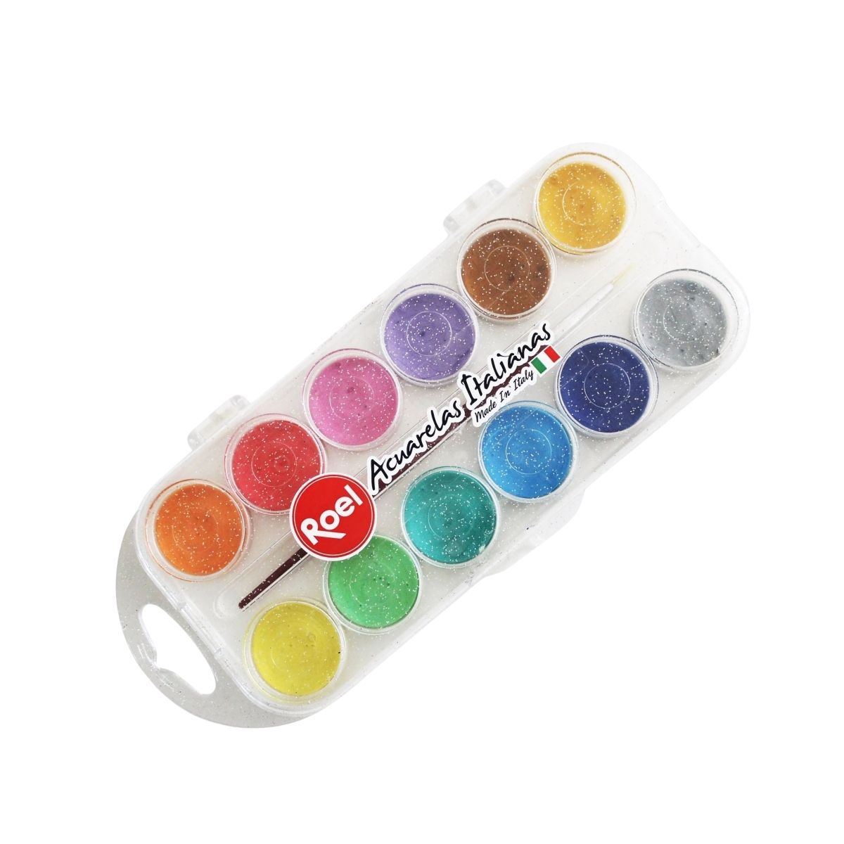 Estuche Acuarela 12 Pastillas Italianas Roel Efecto Aperlada