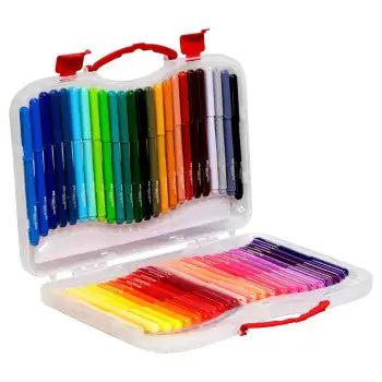 Plumones Lavables Faber Castell Fiesta Estuche Rígido 48 Pz - MarchanteMX