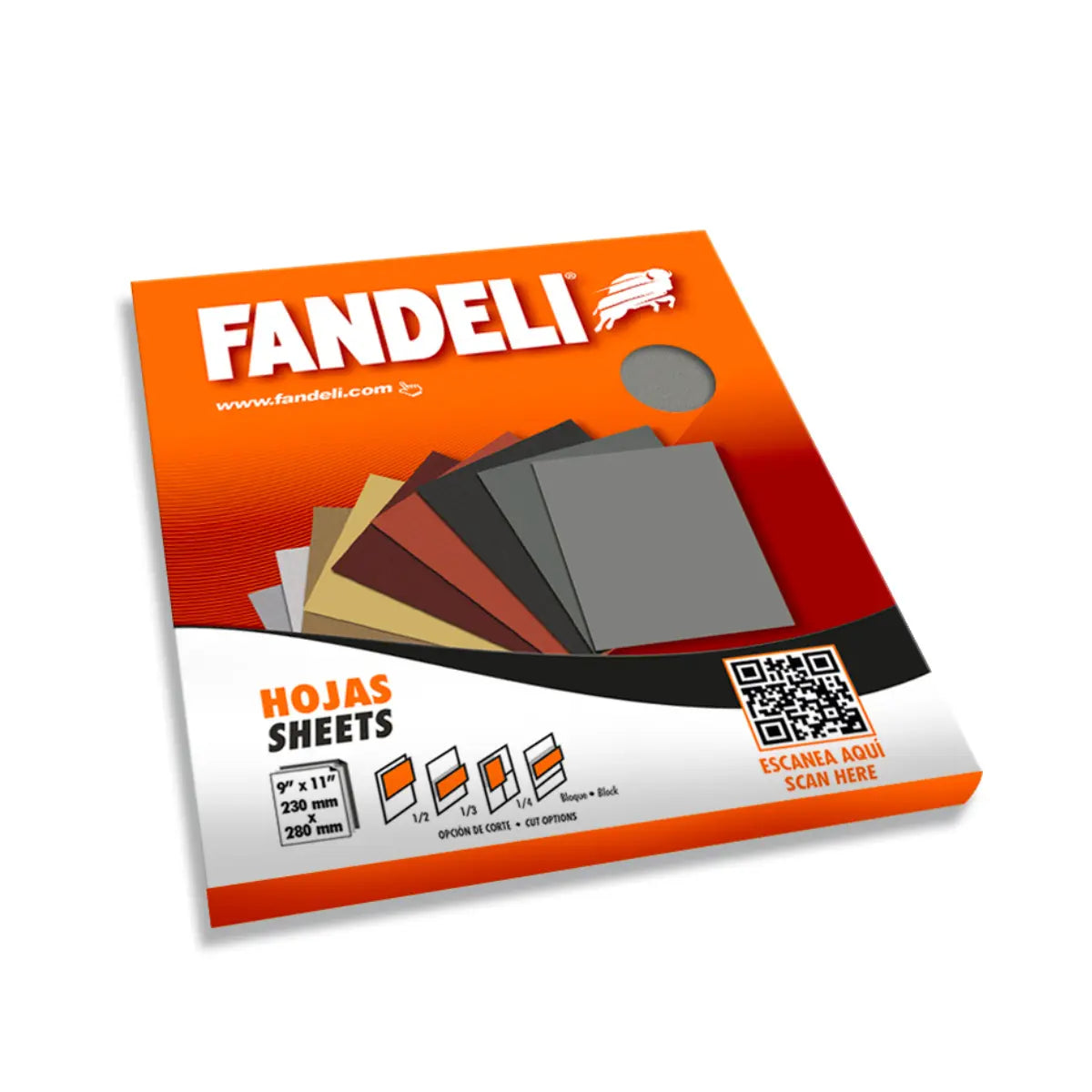 50 piezas Lija de Agua Fandeli A99 Grano 360 Impermeable Fandeli