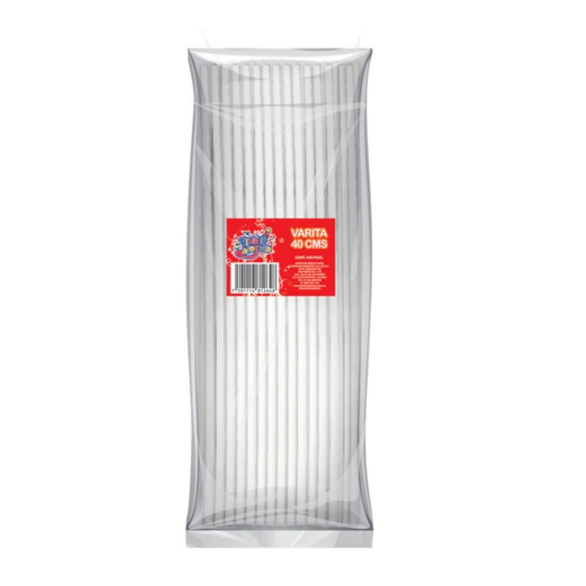 100pz Varitas Portaglobos Popote Palitos Biodegradable 40cm