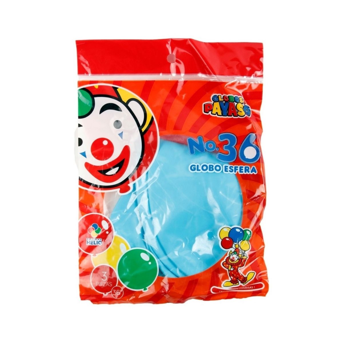 3pz Globos Payaso Gigantes Esféricos No. 36 Colores Pastel