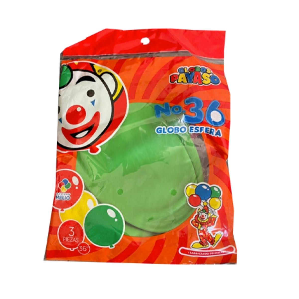 3pz Globos Payaso Gigantes Esféricos No. 36 Colores Pastel