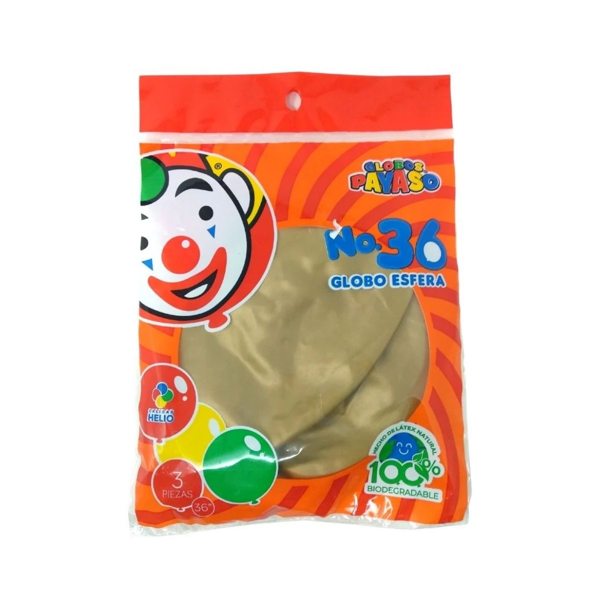 3pz Globos Gigantes Payaso Metalicos Esfericos No 36