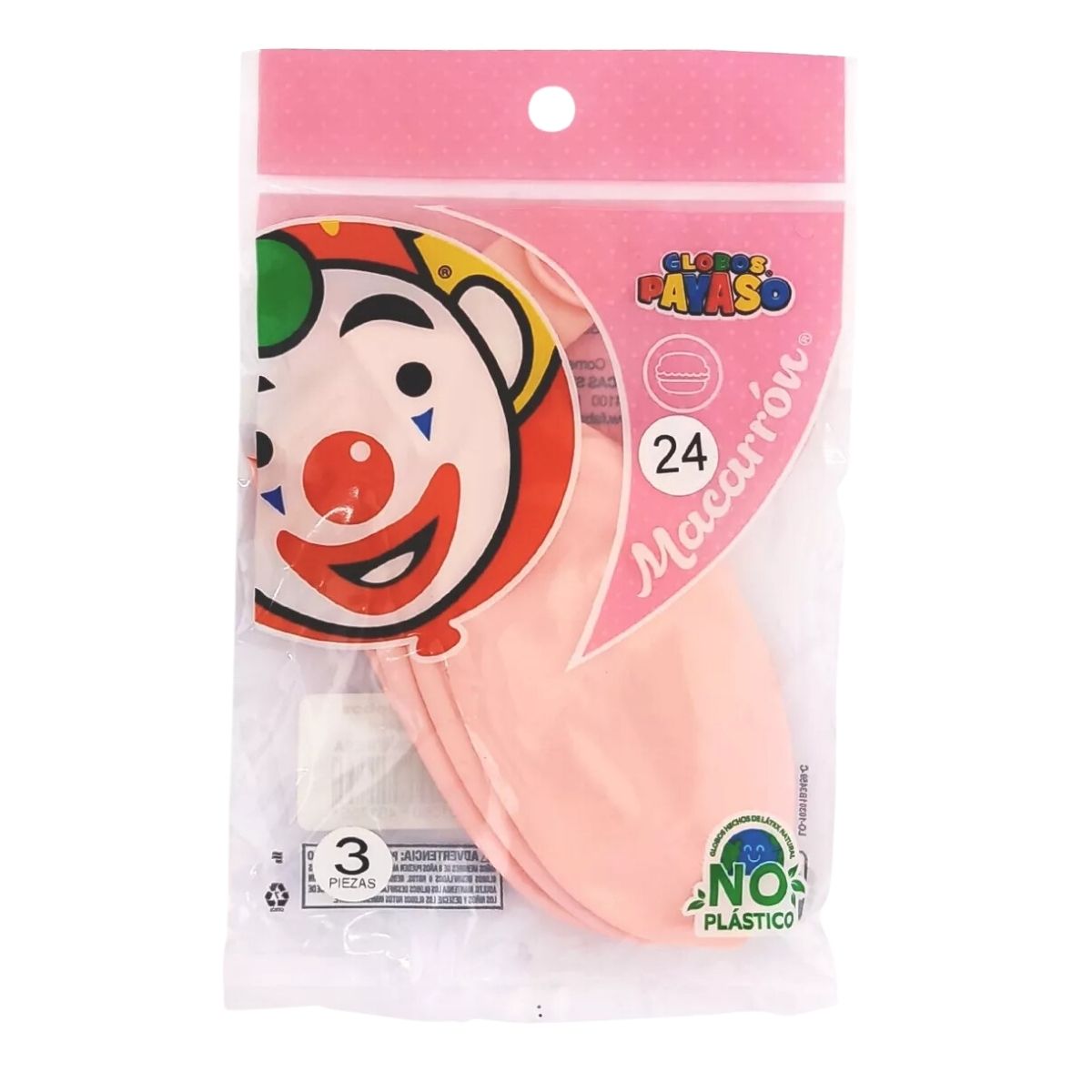 3pz Globo Payaso Macarron N°#24 Colores Pastel Color Elegir