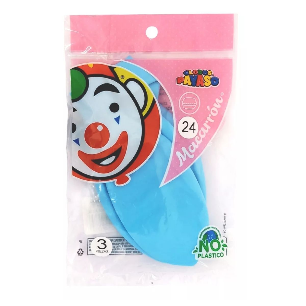 3pz Globo Payaso Macarron N°#24 Colores Pastel Color Elegir