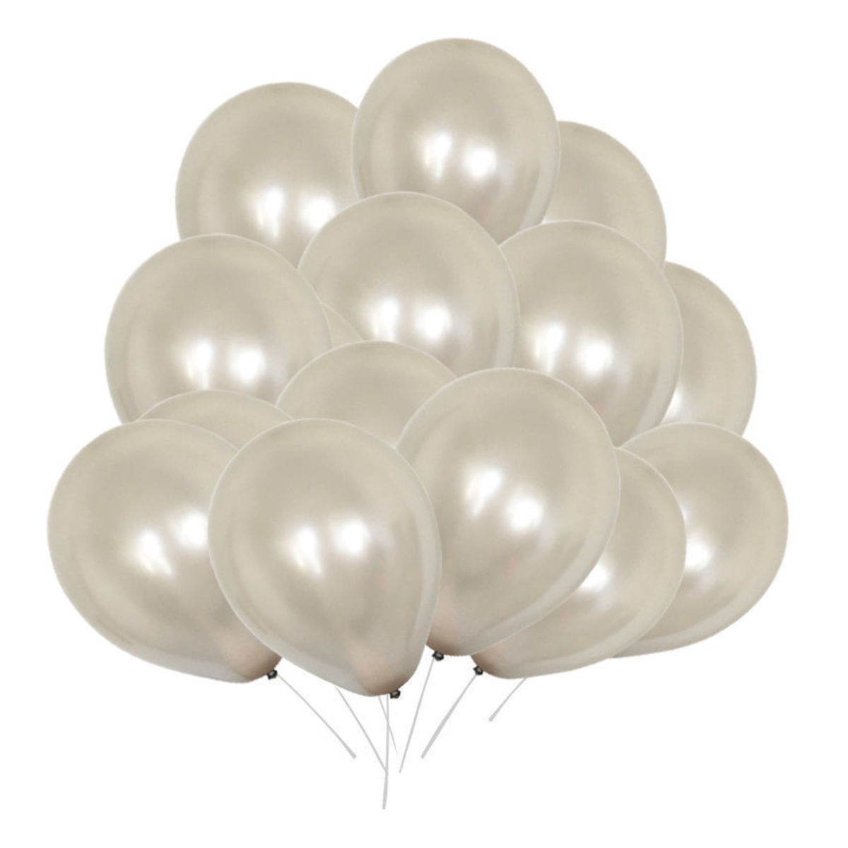 100pz Globos Payaso N° 9 Metalico Perla Decoraciones Fiestas