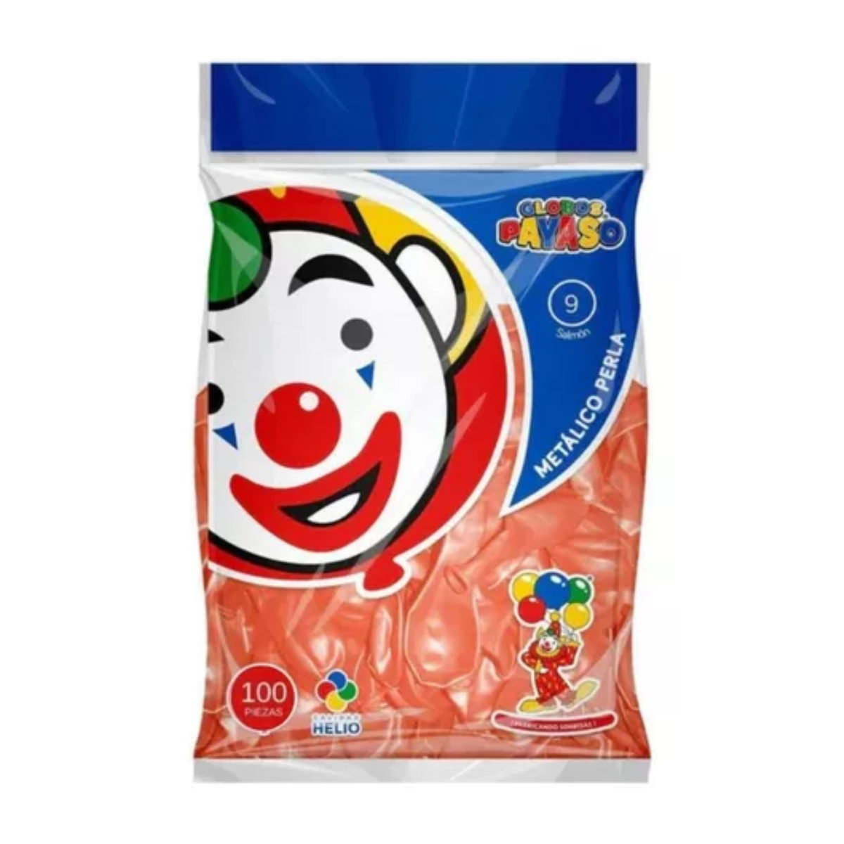 100pz Globos Payaso N° 9 Metalico Perla Decoraciones Fiestas