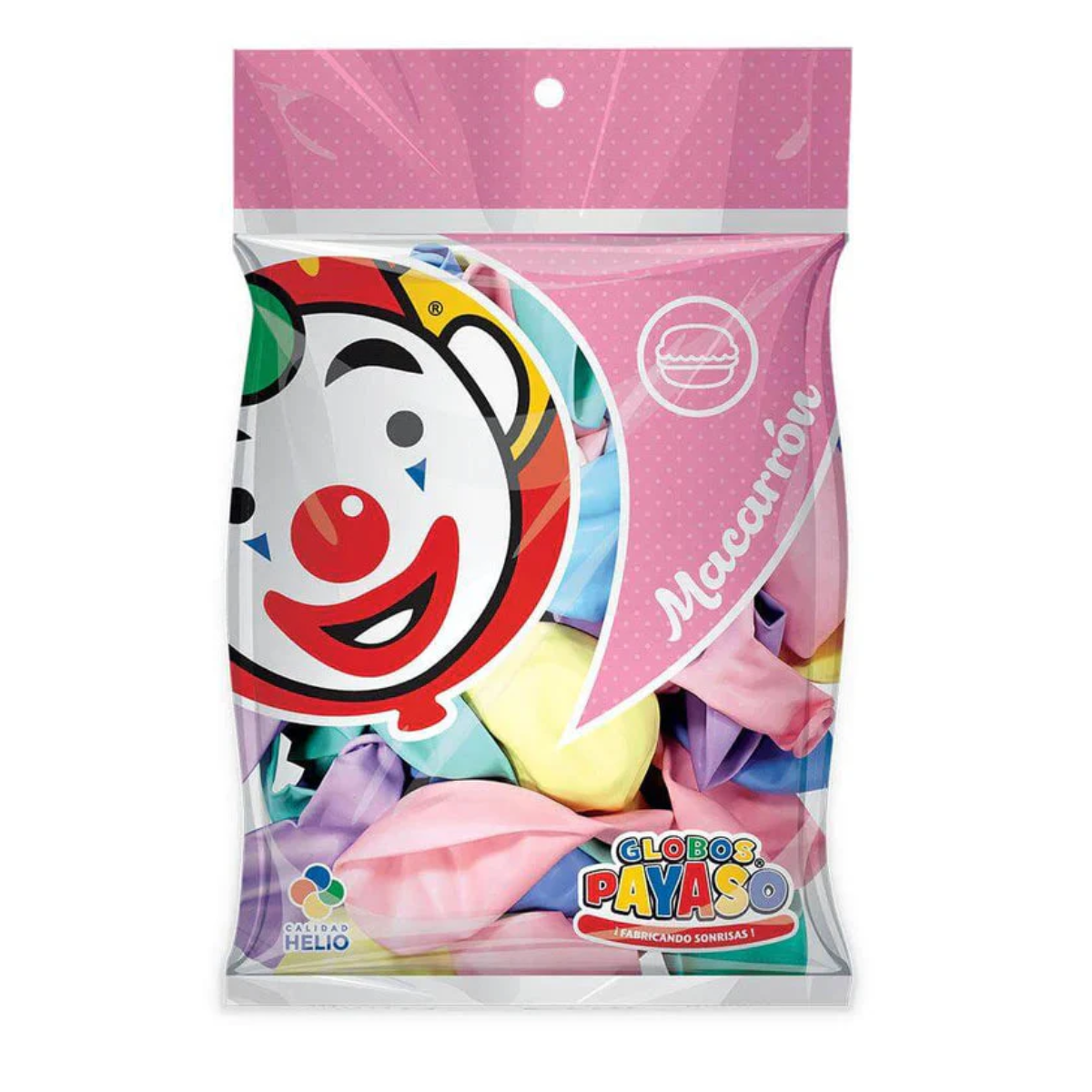 50pz Globos Payaso Macarron N#9 Varios Colores Pastel Fiesta