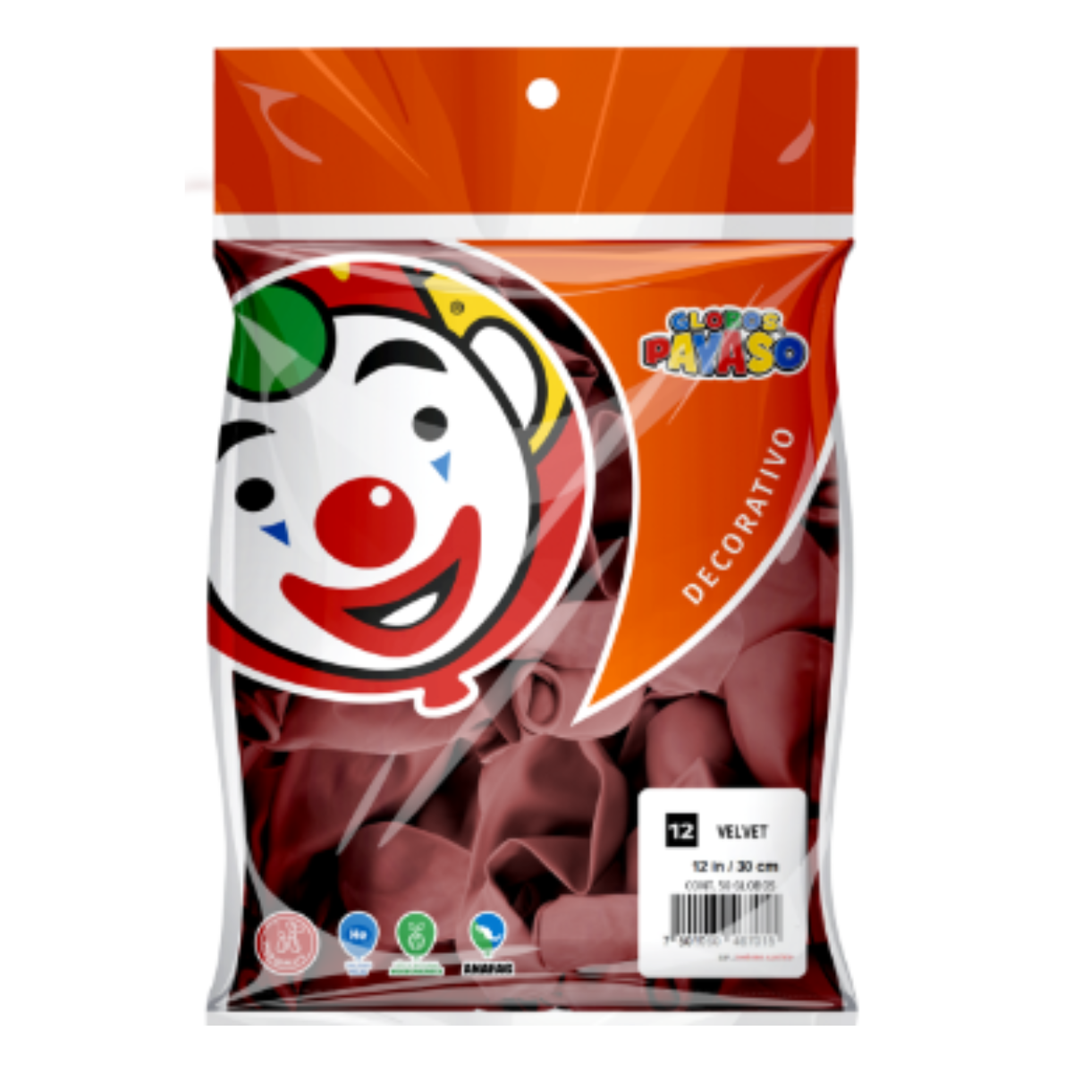 50pz Globos Payaso Estilo Vintage N°12 Decoracion Retroparty