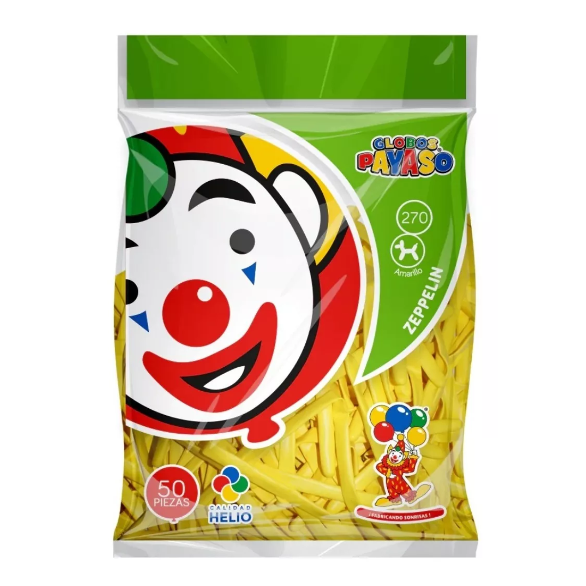 50pz Globos Payaso Largos #270 Elige Color Fiesta Decoracion