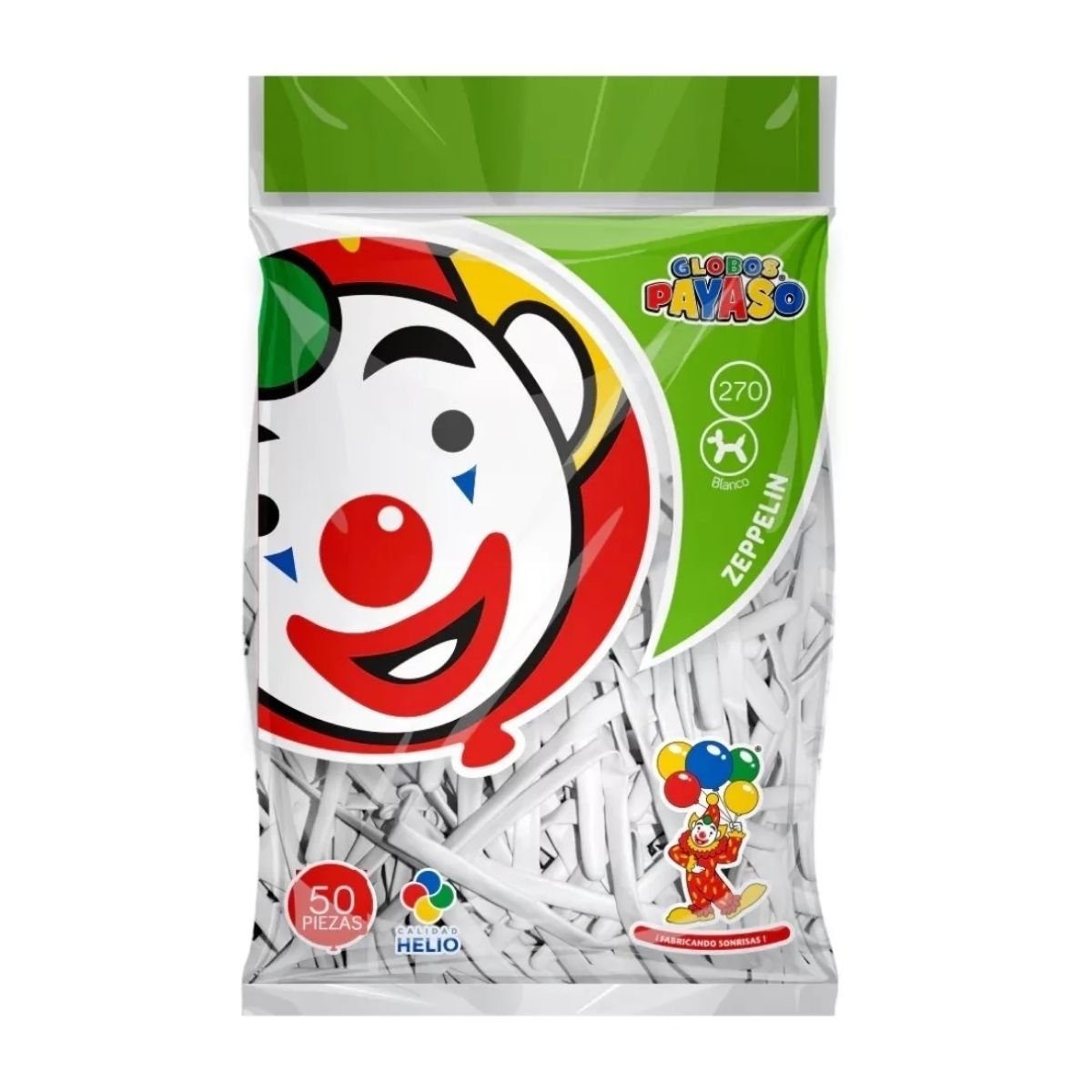 50pz Globos Payaso Largos #270 Elige Color Fiesta Decoracion