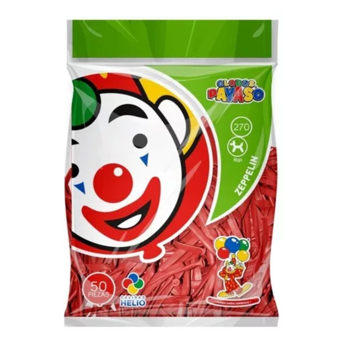 50pz Globos Payaso Largos #270 Elige Color Fiesta Decoracion