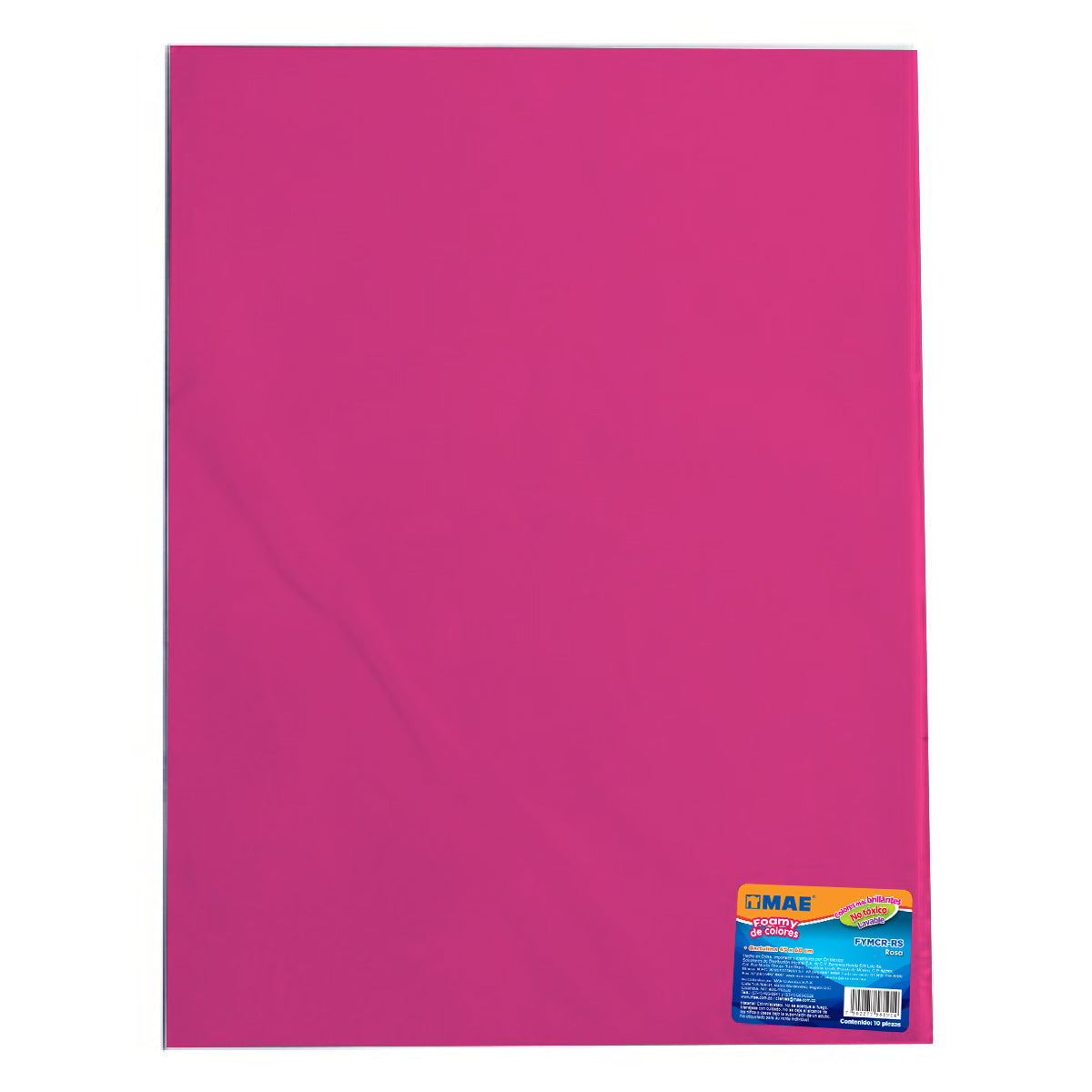 10pzs Foamy Mae 45cm X 60 Cm Tamaño Cartulina Colores Lisos