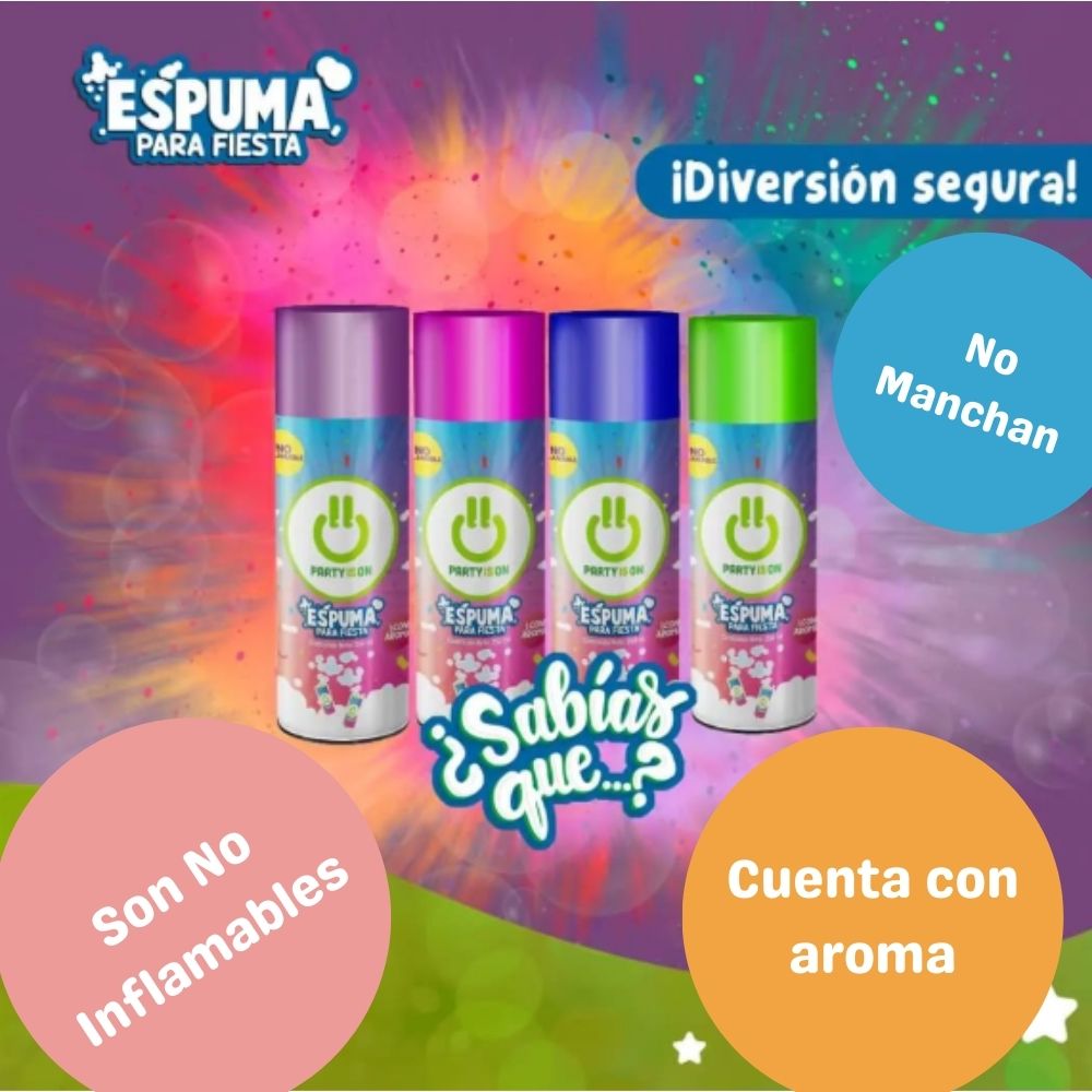 5pz Espuma Blanca P/fiestas Party Is On C/aroma