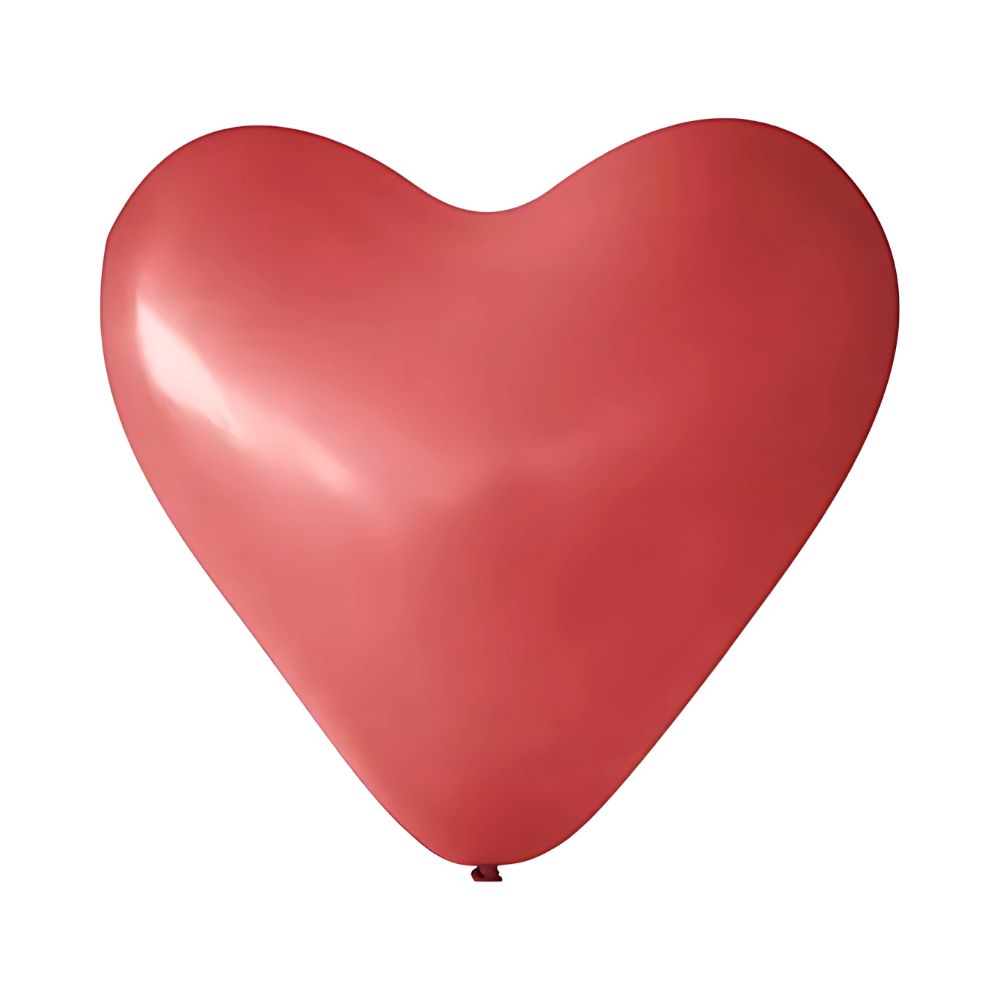 50pz Globos Payaso San Valentin Rojo-cereza Corazon N° H-10