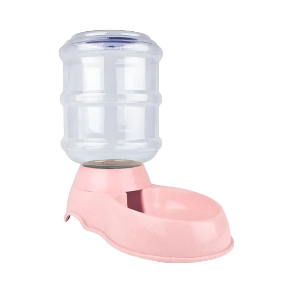 Alimentador Automático AKSI PETIT Mascotas, Dispensador - 3.8L (1 Galón) - Rosa Pastel