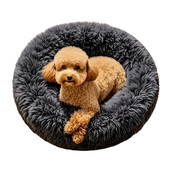 Cama Redonda Antiestrés AKSI PETIT para Perro y Gato 70cm (Gris)