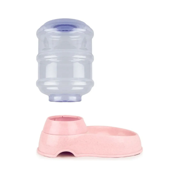 Alimentador Automático AKSI PETIT Mascotas, Dispensador - 3.8L (1 Galón) - Rosa Pastel