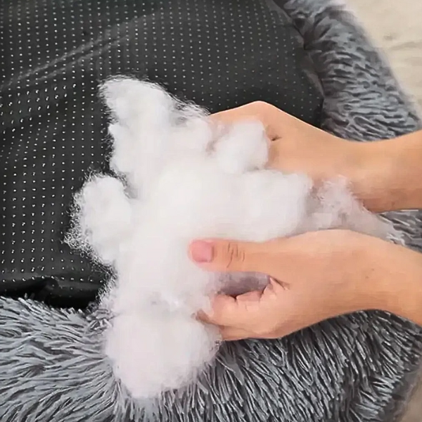 Cama Redonda Antiestrés AKSI PETIT para Perro y Gato 70cm (Gris)