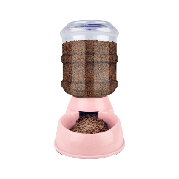 Alimentador Automático AKSI PETIT Mascotas, Dispensador - 3.8L (1 Galón) - Rosa Pastel