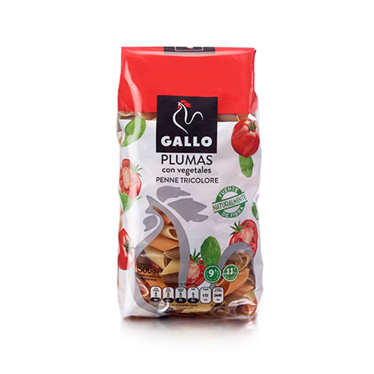 Plumas Con Vegetales 450gr - Pastas La casa del bacalao