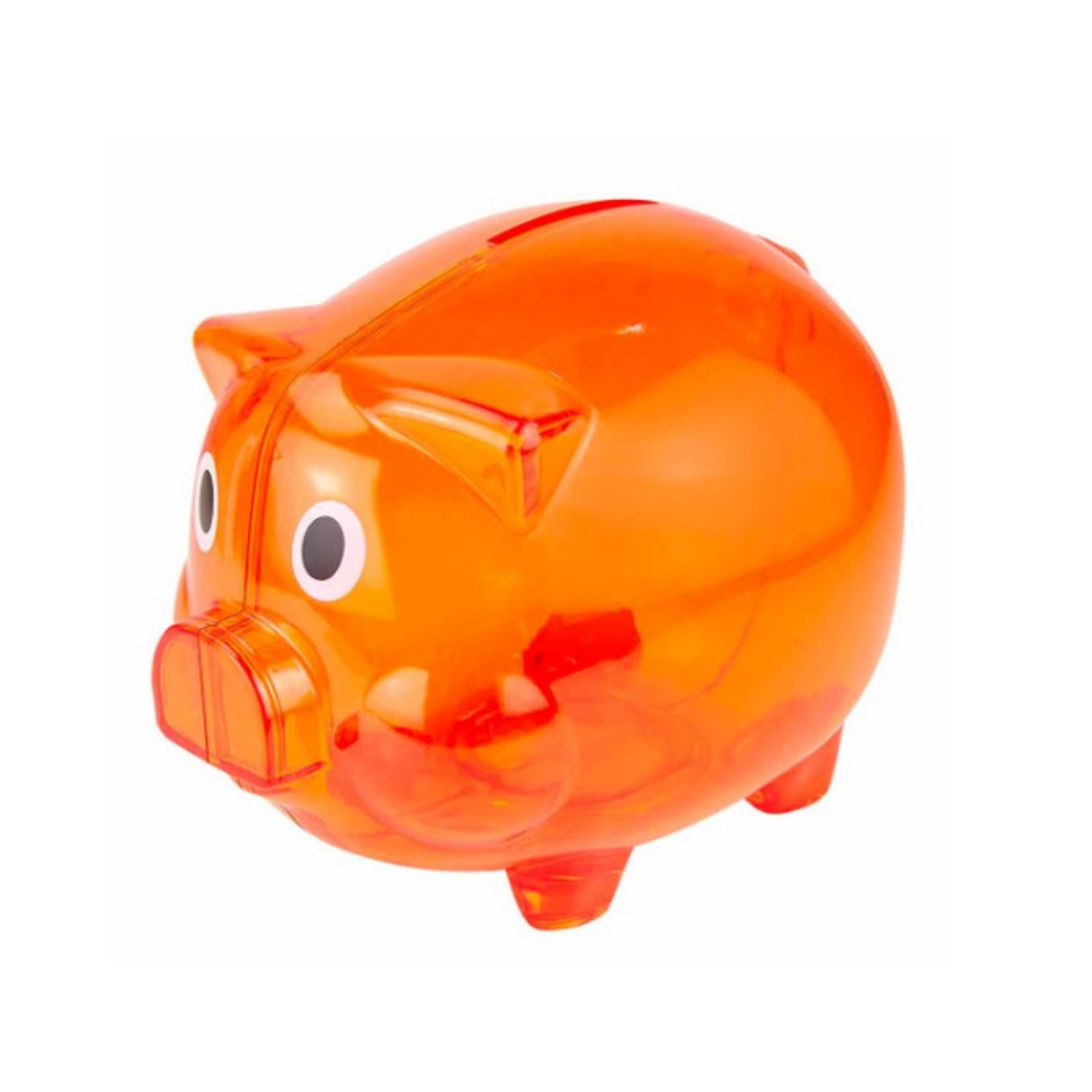 Alcancia Plastico Cochinito Ahorro Colores Traslucido Colores