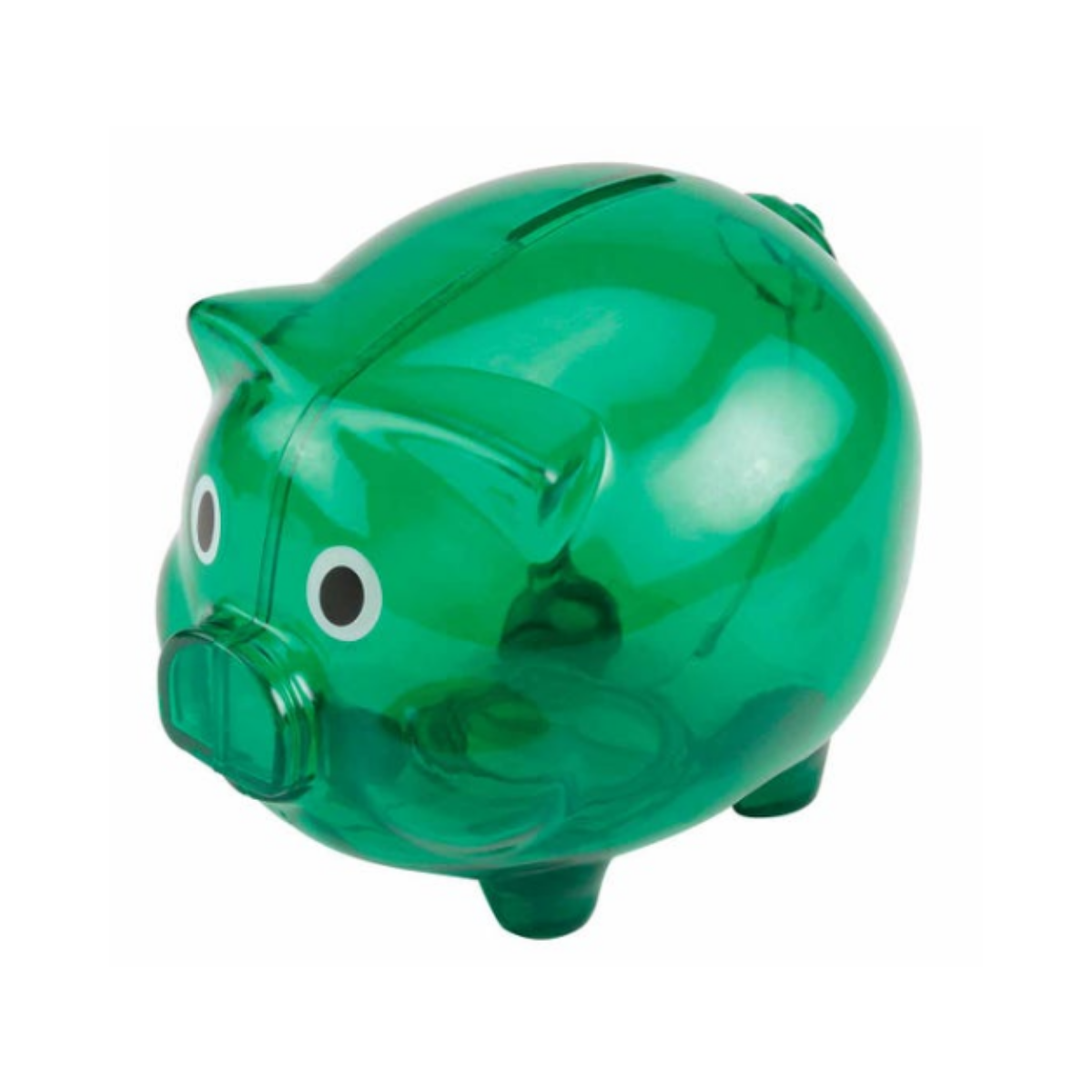 Alcancia Plastico Cochinito Ahorro Colores Traslucido Colores
