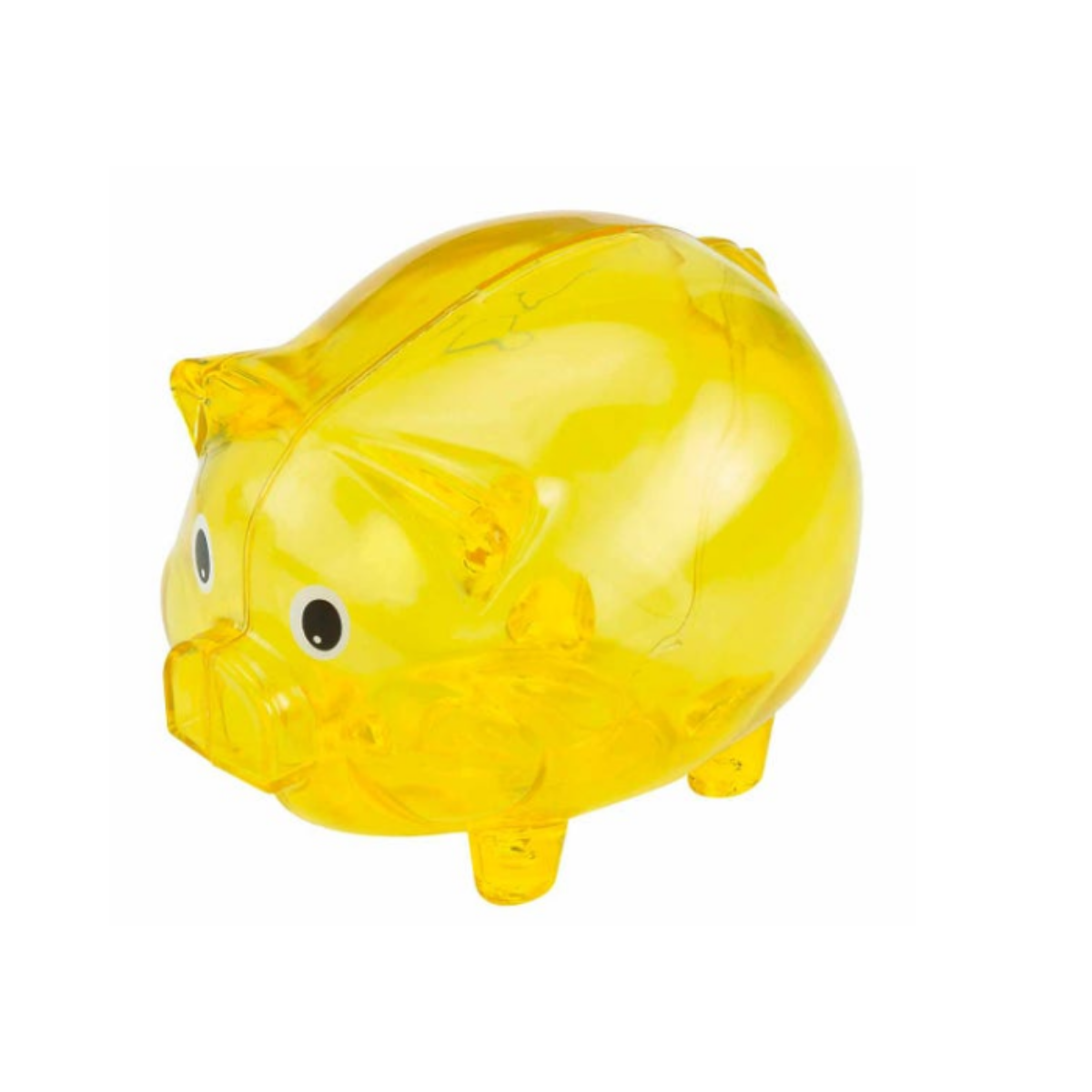 Alcancia Plastico Cochinito Ahorro Colores Traslucido Colores